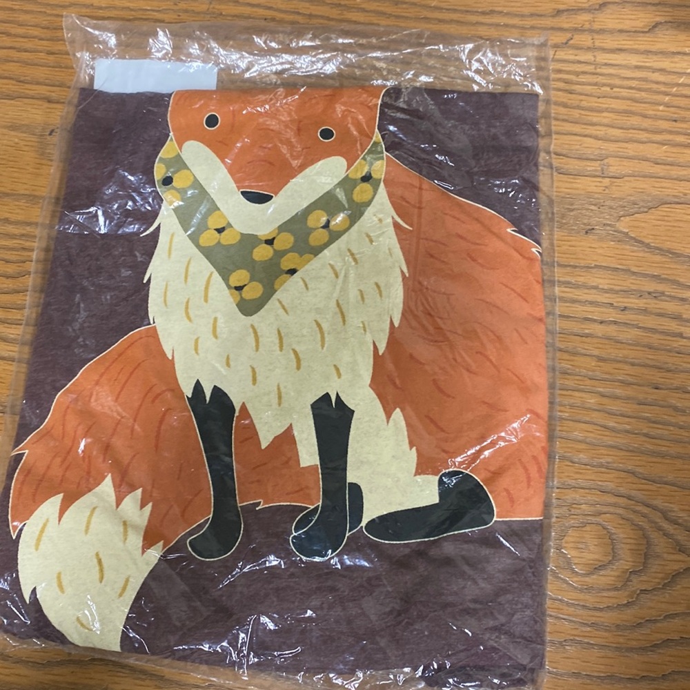 Fox Winter Scarf T-Shirt adorable 1X